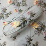 30/30 Count Luxury Exclusive Bedsheet – King Size – 4 Pecs Set – Blue Ash Leaf - Image 3