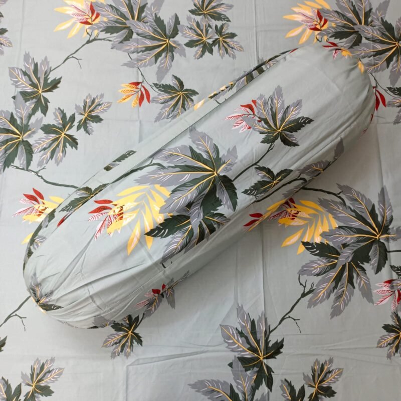 30/30 Count Luxury Exclusive Bedsheet – King Size – 4 Pecs Set – Blue Ash Leaf - Image 3