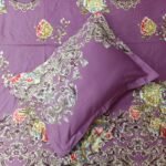 Luxury Twill Cotton Bedsheet – King Size – 3Pecs – Rose Purple - Image 2