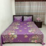 Luxury Twill Cotton Bedsheet – King Size – 3Pecs – Rose Purple