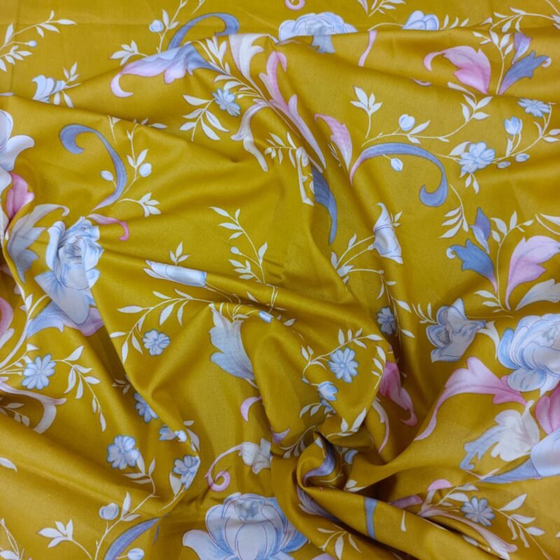 Luxury Twill Cotton Bedsheet – King Size – 3Pecs – King Mustered - Image 4