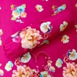 30/30 Count Luxury Exclusive Bedsheet – King Size – 4 Pecs Set – Floral Megenta - Image 3