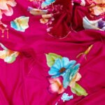 30/30 Count Luxury Exclusive Bedsheet – King Size – 4 Pecs Set – Floral Megenta - Image 4