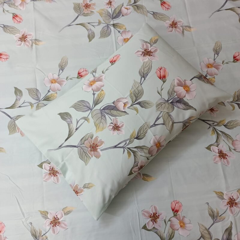 30/30 Count Luxury Exclusive Bedsheet – King Size – 4 Pecs Set – Pastel Flora - Image 2