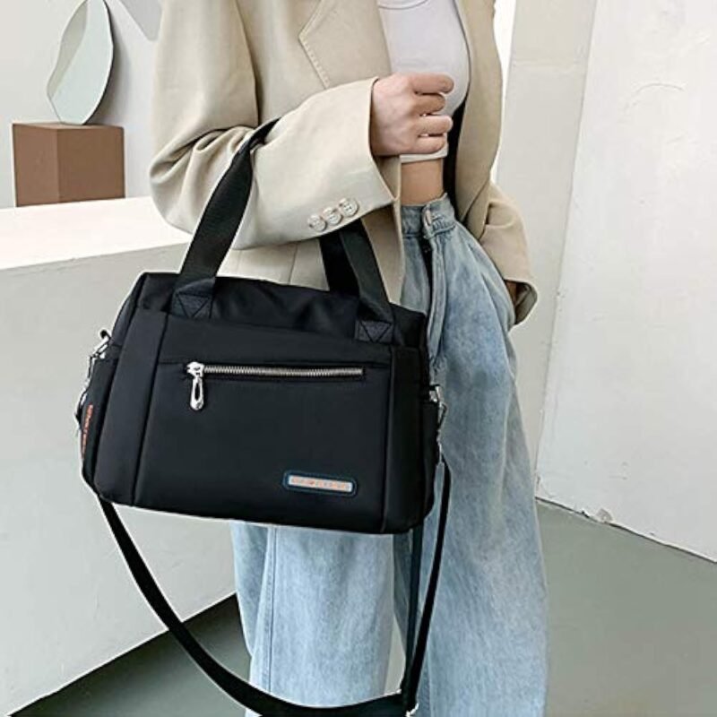 Luxury Bag Waterproof Nylon Shoulder Ladies Travel Crossbody ( Black Color) - Image 4