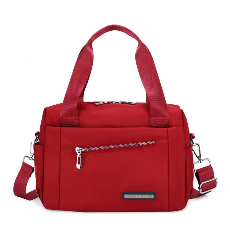 Luxury Bag Waterproof Nylon Shoulder Ladies Travel Crossbody ( Red Color) - Image 3