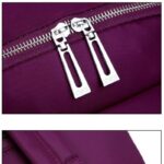 Nylon Backpack Durable Waterproof Casual Shoulder Bag (purple Color) - Image 3