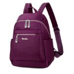 Nylon Backpack Durable Waterproof Casual Shoulder Bag (purple Color)