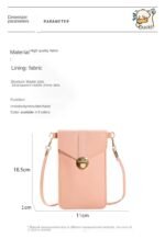Women's PU Leather Phone Holder With Neck Strap Wallets Touch Screen Bags(Brown ) - Image 4