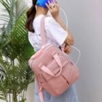 New leisure nylon ladies CHINA Bagpack (pink) - Image 3