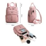 New leisure nylon ladies CHINA Bagpack (pink) - Image 5
