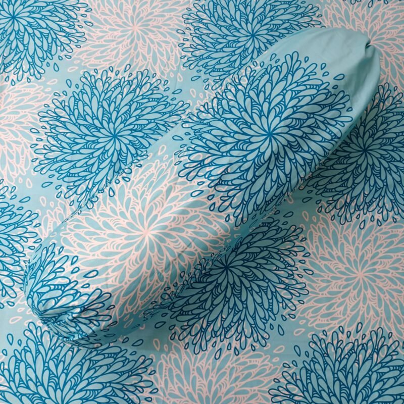 Luxury Twill Cotton Bedsheet – King Size – 3Pecs Set – Atashbaji Sky - Image 2