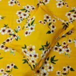 Luxury Twill Cotton Bedsheet – Mastered Yellow - Image 3
