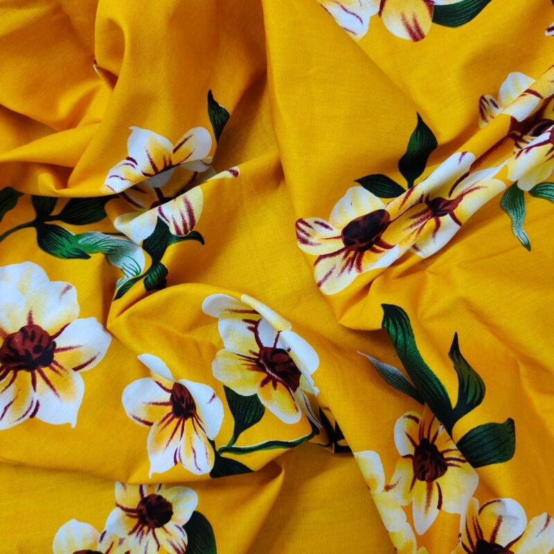 Luxury Twill Cotton Bedsheet – Mastered Yellow - Image 2