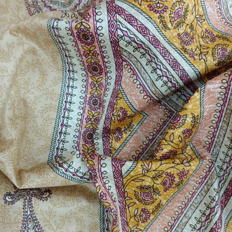 Luxury Twill Cotton Bedsheet – King Size – 3Pecs Set – Daman Maroon - Image 4