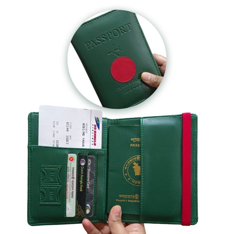 100% Leather Passport Covers Holder Wallet Case - Image 2