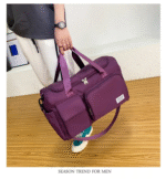 Fashionable Large Capacity Travel & Gym Bag purple - Image 2