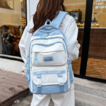 Academy Style School Bag Book Bag Lightweight College Student Backpack(blue) - Image 4