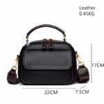New Sac a Main Women Handbag soft small Shoulder Pu Leather Tote Hand Bags for Ladies(Black) - Image 5
