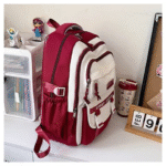 Academy Style School Bag Book Bag Lightweight College Student Backpack(Red) - Image 2