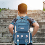 Kids Backpack Children School Bags for Girls Orthopedic Waterproof Primary Schoolbag Book Bag (blue) - Image 2