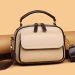 New Sac a Main Women Handbag soft small Shoulder Pu Leather Tote Hand Bags for Ladies(Apricot) - Image 2