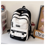 Academy Style School Bag Book Bag Lightweight College Student Backpack(Black) - Image 2