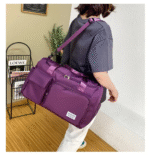 Fashionable Large Capacity Travel & Gym Bag purple - Image 3