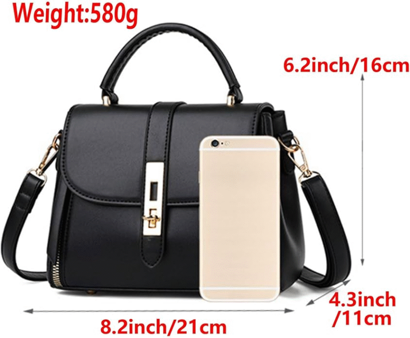 Latest Luxury Sling Shoulder Bags Women's Handbags Crossbody Bag(Black) - Image 3