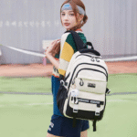 Academy Style School Bag Book Bag Lightweight College Student Backpack(Black) - Image 3