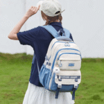 Academy Style School Bag Book Bag Lightweight College Student Backpack(blue) - Image 3