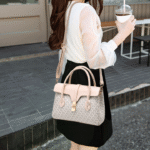 Newest High Quality MK Design American Bag Luxury Women's Handbags(khaki) - Image 3