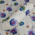 Luxury Twill Cotton Bedsheet – King Size – 3 Pecs Set – White Levender - Image 2