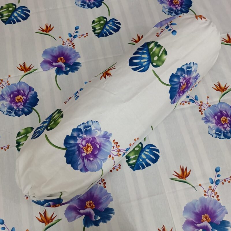 Luxury Twill Cotton Bedsheet – King Size – 3 Pecs Set – White Levender - Image 2