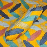 Luxury Twill Cotton Bedsheet – King Size _ Kolapata Yellow - Image 2