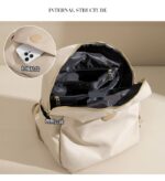 2025 New Hot Women's Backpacks Designer High Quality Soft Nylon Simple Fashion Bag(White) - Image 3