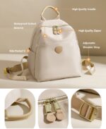 2025 New Hot Women's Backpacks Designer High Quality Soft Nylon Simple Fashion Bag(White) - Image 2