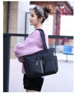 Women Casual Large Capacity Waterproof Oxford Cloth Bag(Black) - Image 4
