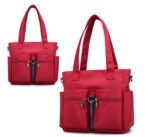 Women Casual Large Capacity Waterproof Oxford Cloth Bag(maroon) - Image 2