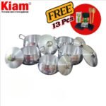 kiam belly shape saucepan 10 in 1 set