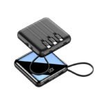 Portable Charger Fast Charging 20000mah Mini Power Bank Charger With Cable Powerbanks Led Flashlight Power Display