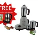 Noah Powermatic 1000W Mixer Grinder (Pure Copper Motor) – 3 Stainless Steel Jars, Inching Technology, 2-Years Warranty
