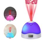 Colorful Projection Clock Star Sky Night Light