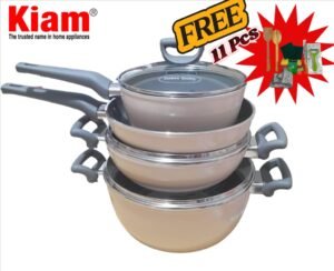Kiam Super Ceramics 7 pcs Cookware set IB + 11Pcs Free( Stock limited) - Image 5