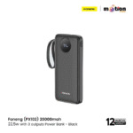 Foneng (PX102) 20000mah 22.5w with 3 outputs Power Bank - Black
