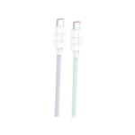 FONENG (XS02) 1.2M Braided Cable 60w & PD 27W Fast Charging Cable Type-C to Type-C- White