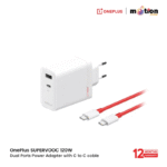 OnePlus SUPERVOOC 120W Dual Ports Power EU Adapter with C to C cable -White