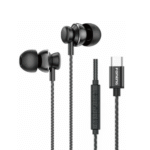 FONENG T67 Type-C In-Ear Heavy Bass Wired Earphone- Silver