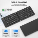 GearUP B023 Rechargeable Ultra Slim Folding Pocket Bluetooth Keyboard - Image 2