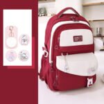 Cute Casual Premium Kids School Backpack (Red)